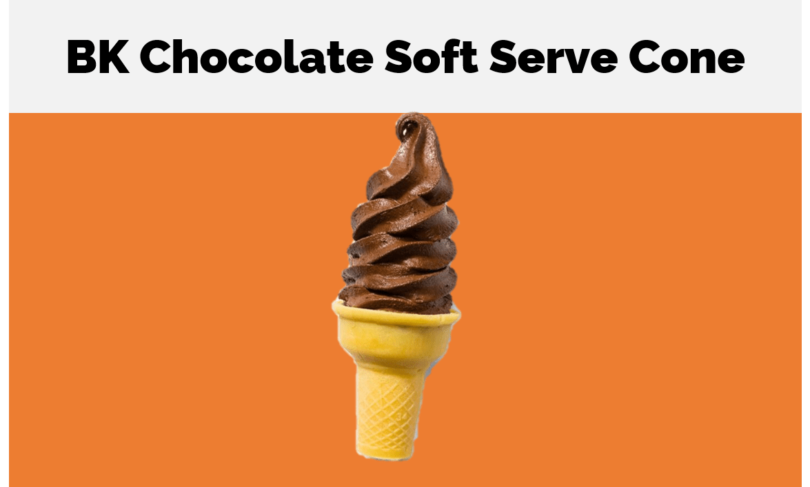 BK Chocolate Soft Serve Cone 