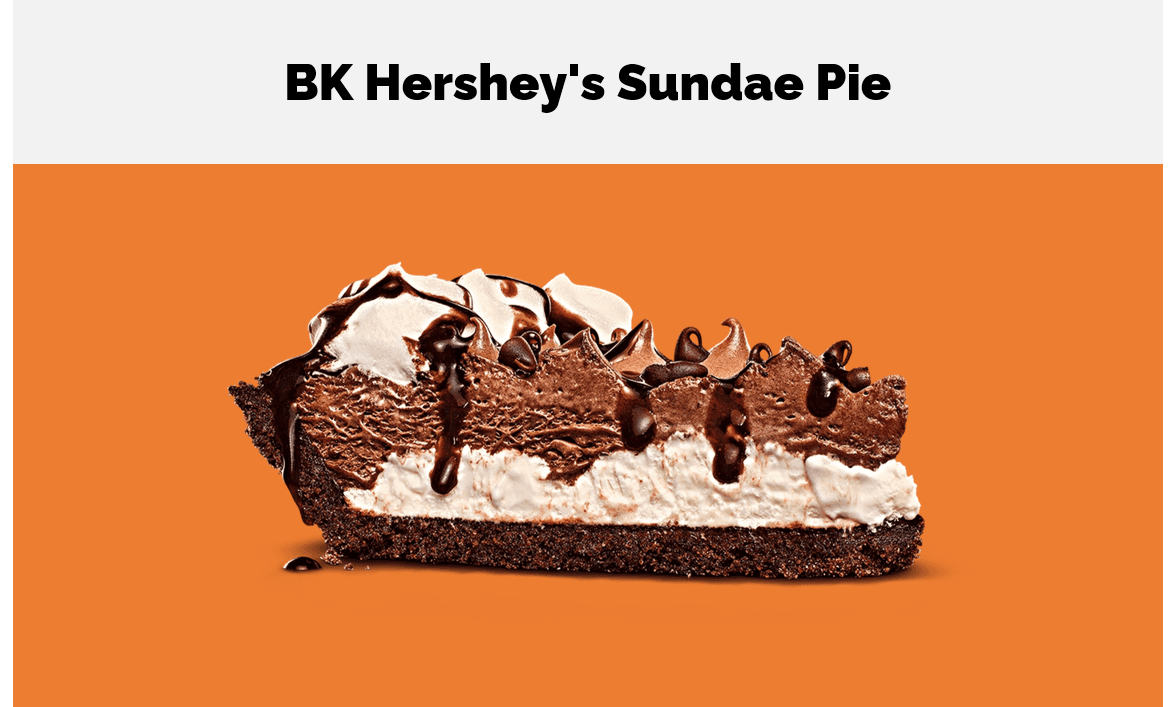 BK Hershey's Sundae Pie 