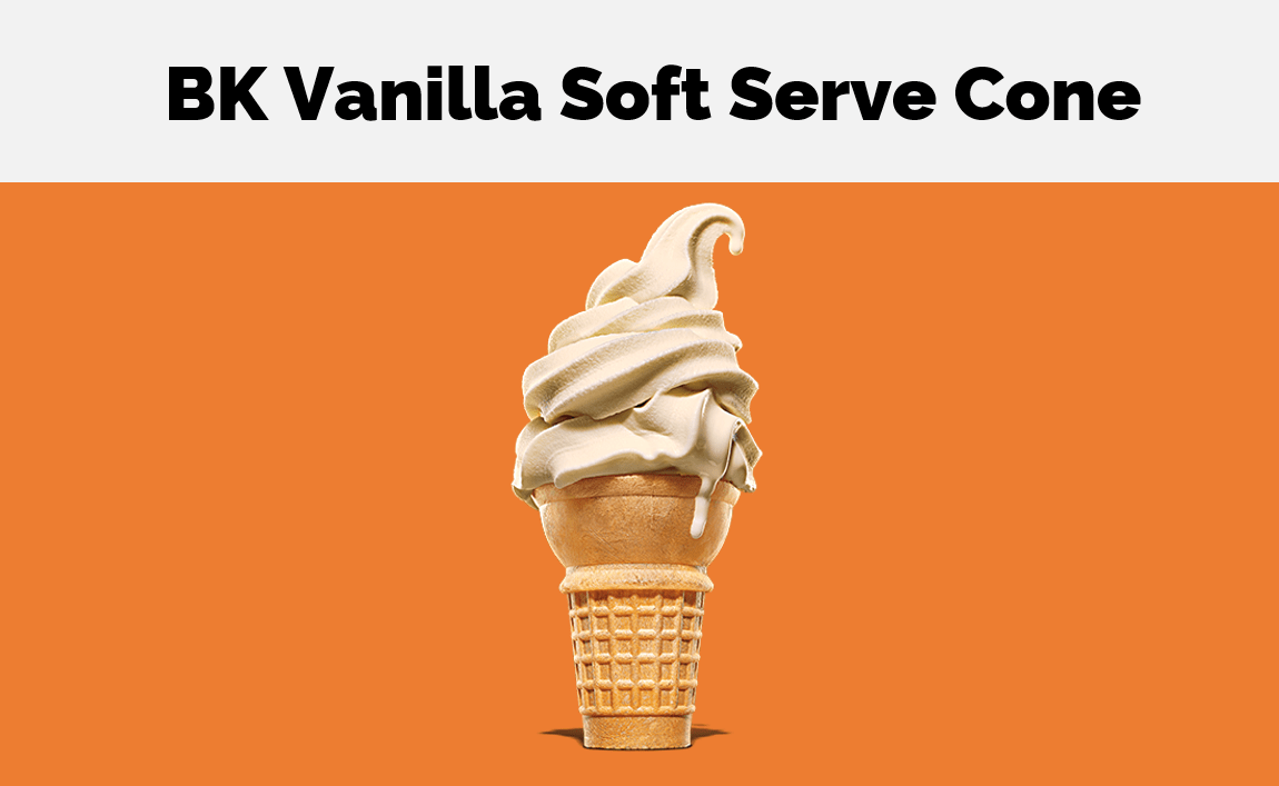 BK Vanilla Soft Serve Cone