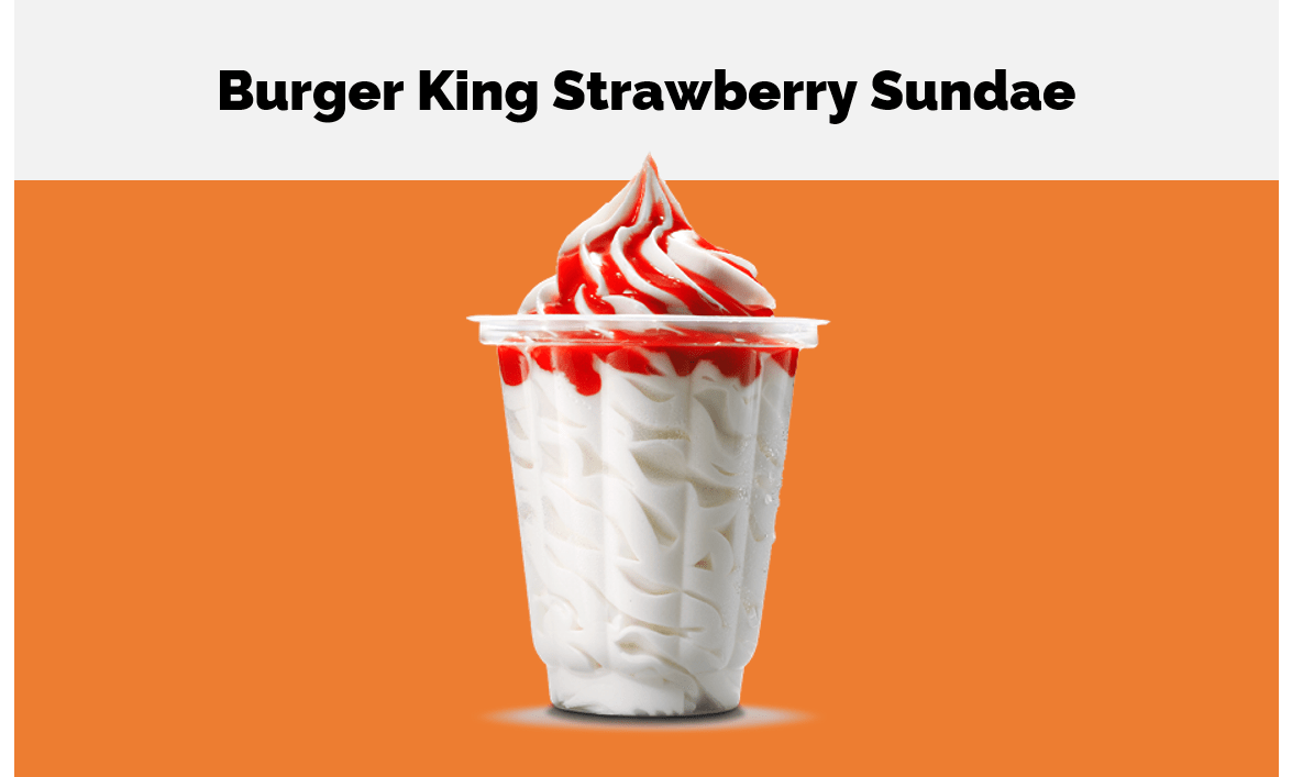 Burger King Strawberry Sundae 