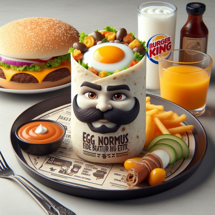 Burger King egg Normous burrito menu